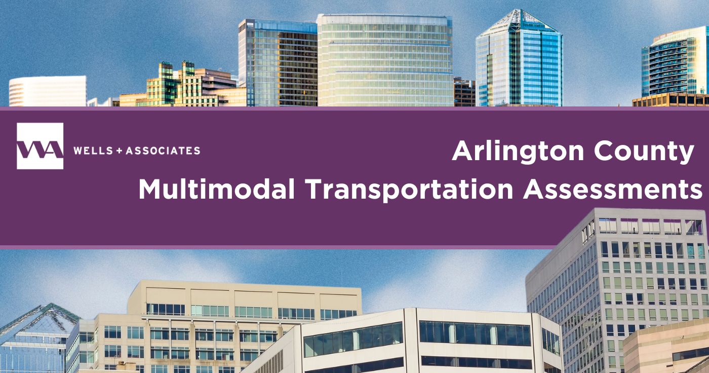 graphic showing Arlington office buildings with multimodal transportation assessments